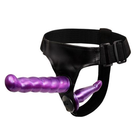 Arnes doble consolador purpura