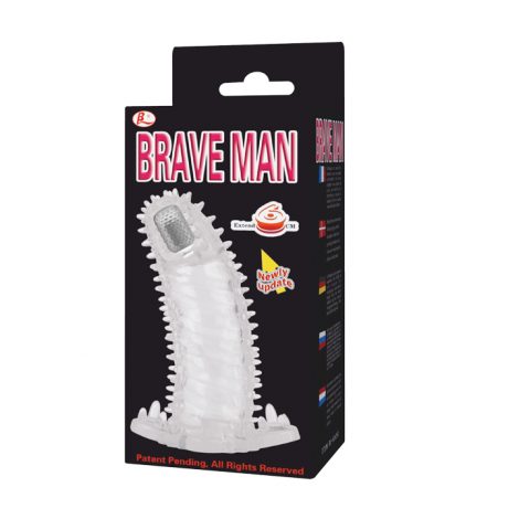 Funda Extension Pene con Base y Vibracion Brave Man 4