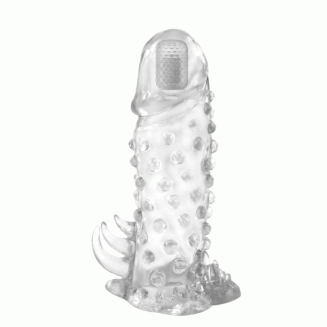 Funda Pene Con Estimulador de Clítoris y Vibración