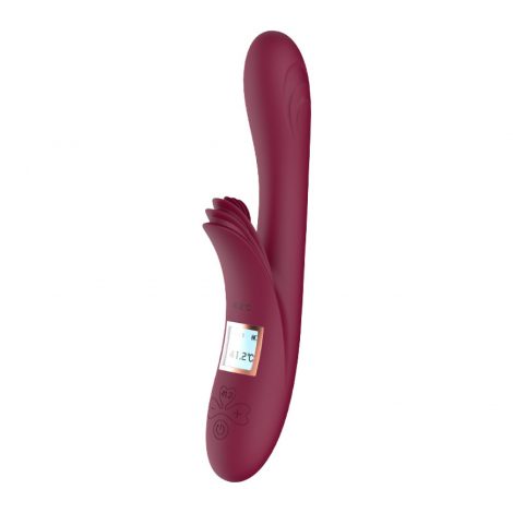 Vibrador estimulador de clítoris recargable con efecto calor