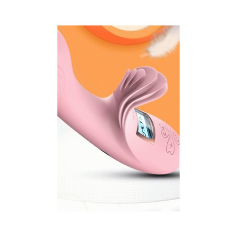Vibrador recargable con estimulador clitoris con lenguas y calefaccion lilo6