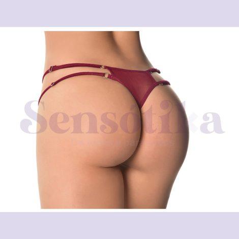 Tanga erotica color vinotinto
