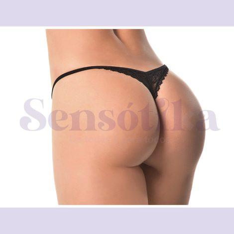 Tanga erotica en encaje negro muy sensual