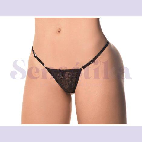 Tanga erotica en encaje negro muy sensual2