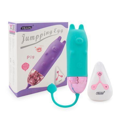 Huevito Vibrador Recargable Jumpping cerdito Inalambrico3