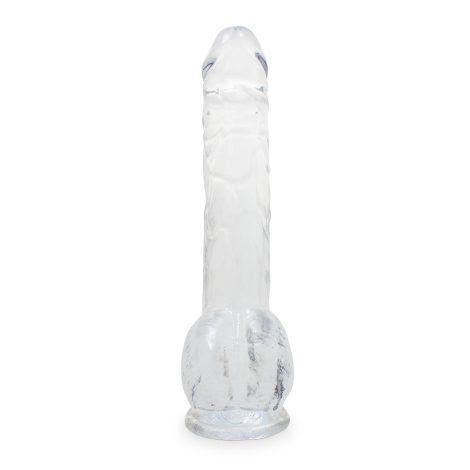 consolador realista transparente