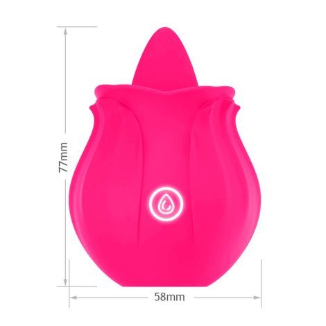 Vibrador Con Lengua en forma de Rosa Love Tongue2